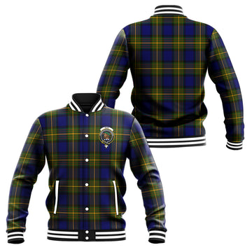 Muir Tartan Baseball Jacket with Family Crest