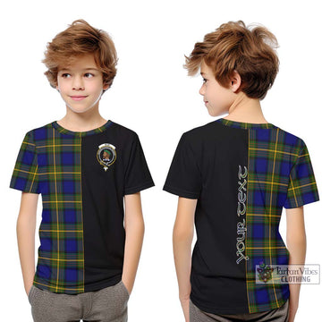 Muir Tartan Kid T-Shirt with Family Crest and Half Of Me Style Youth XL Size14 - Tartanvibesclothing Shop
