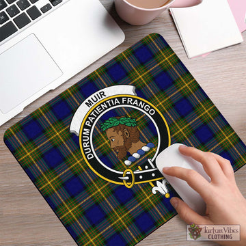 Tartan Vibes Clothing Muir Tartan Mouse Pad with Family Crest