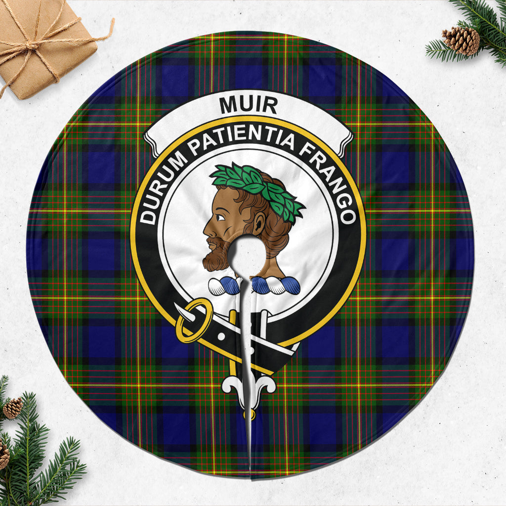 Muir Tartan Christmas Tree Skirt with Family Crest 47*47 inch - Tartan Vibes Clothing