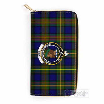 Muir Tartan Women's Leather Wallet with Family Crest