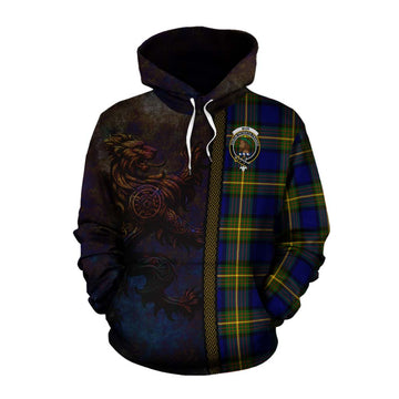 Muir Tartan Family Crest Cotton Hoodie Alba Gu Brath Be Brave Lion Ancient Style