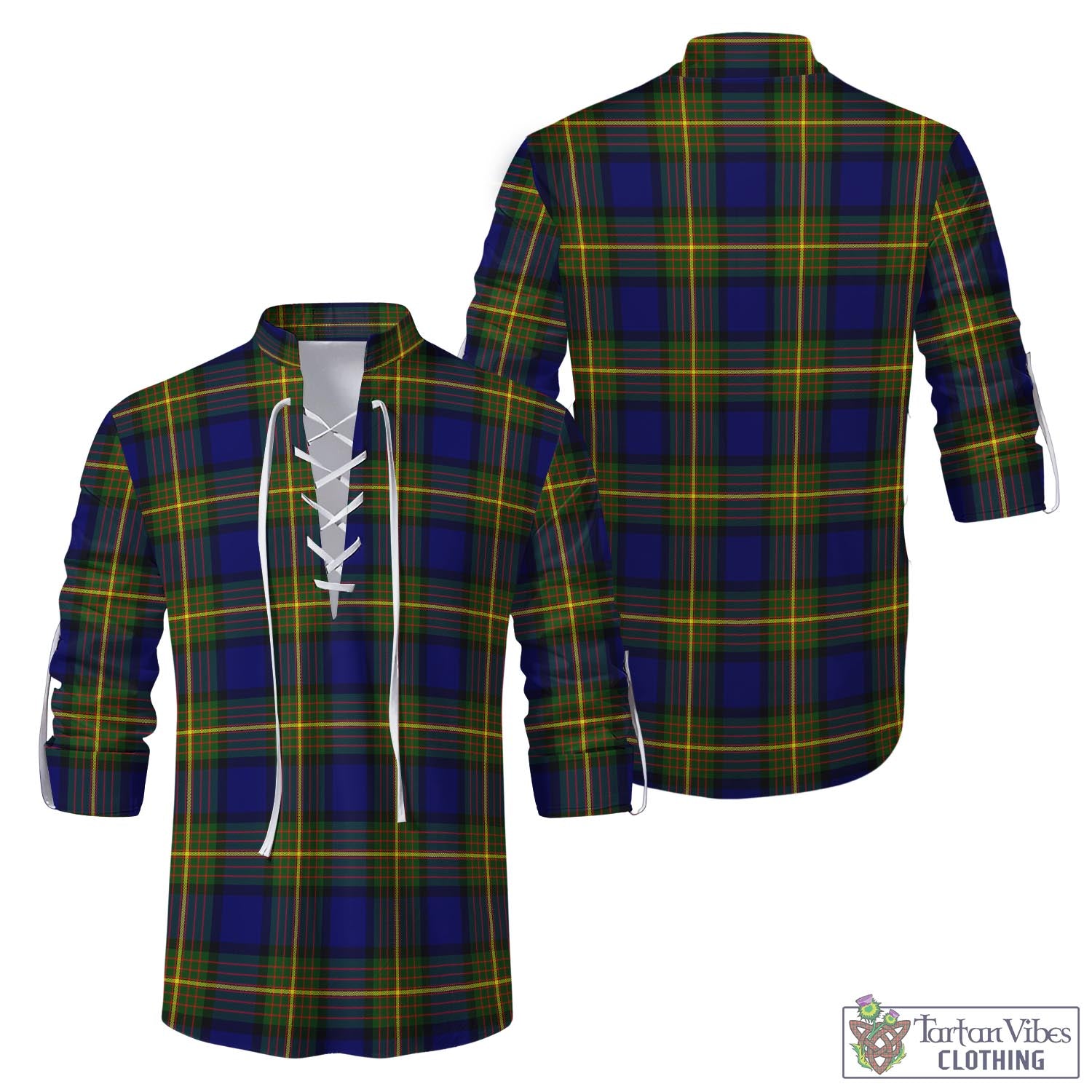 Tartan Vibes Clothing Muir Tartan Men's Scottish Traditional Jacobite Ghillie Kilt Shirt
