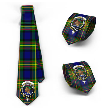 Muir Tartan Classic Necktie with Family Crest