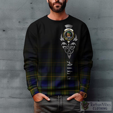Tartan Vibes Clothing Muir Tartan Sweatshirt Featuring Alba Gu Brath Family Crest Celtic Inspired