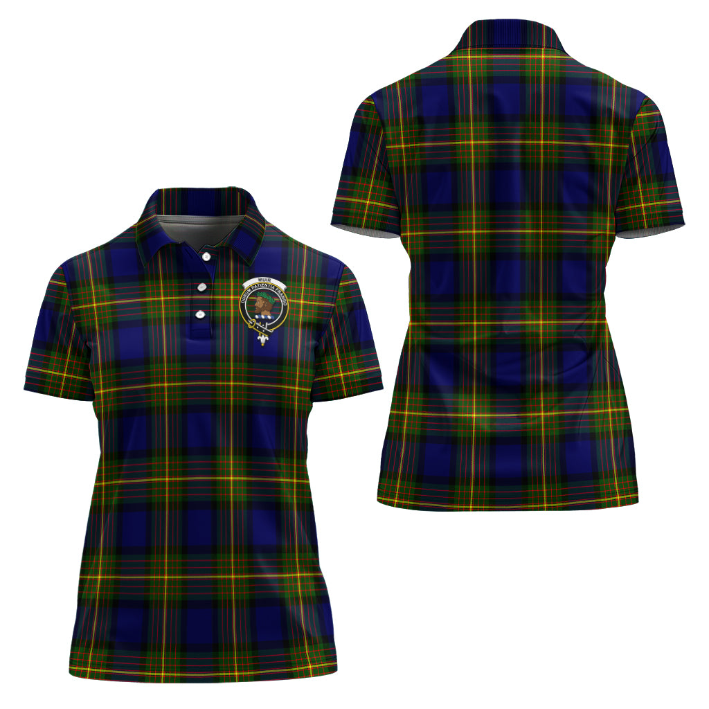 muir-tartan-polo-shirt-with-family-crest-for-women