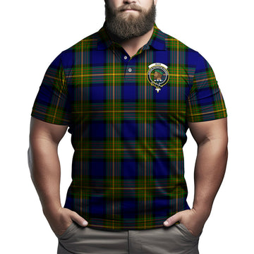Muir Tartan Men's Polo Shirt with Family Crest