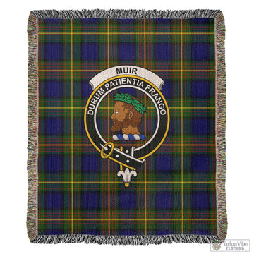 Muir Tartan Woven Blanket with Family Crest
