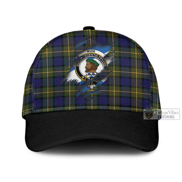 Muir Tartan Classic Cap with Family Crest In Me Style