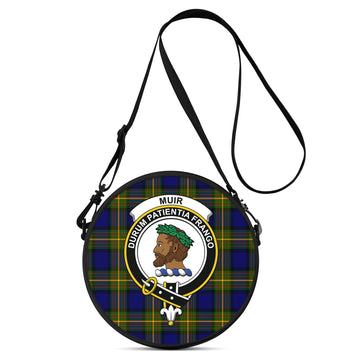 Muir Tartan Round Satchel Bags with Family Crest