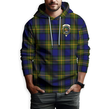 Muir Tartan Hoodie with Family Crest