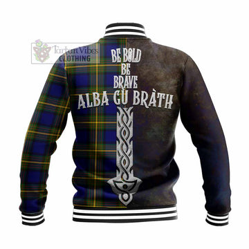 Muir Tartan Family Crest Baseball Jacket Alba Gu Brath Be Brave Lion Ancient Style