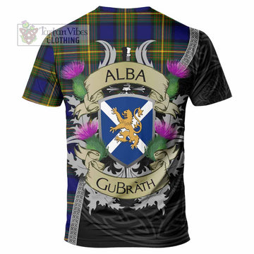 Tartan Vibes Clothing Muir Tartan Family Crest T-Shirt Lion Rampant Royal Thistle Shield Celtic Inspired