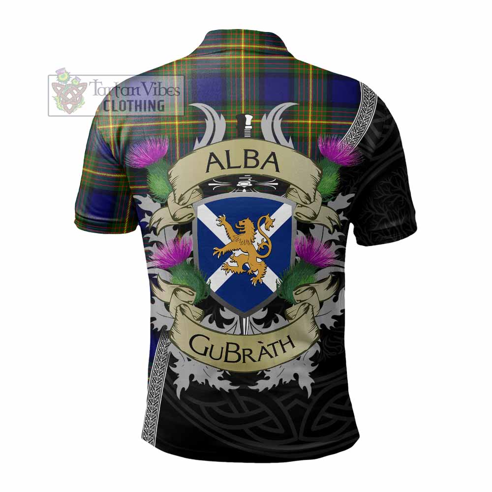 Tartan Vibes Clothing Muir Tartan Family Crest Polo Shirt Lion Rampant Royal Thistle Shield Celtic Inspired