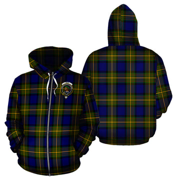Muir Tartan Hoodie with Family Crest