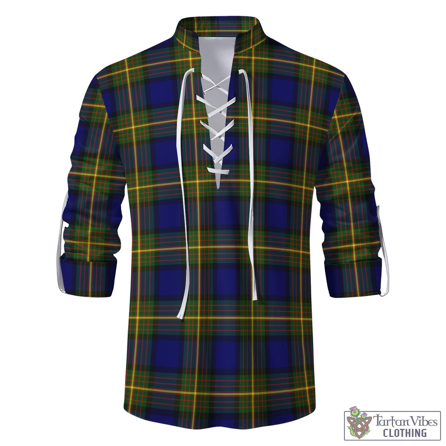Tartan Vibes Clothing Muir Tartan Men's Scottish Traditional Jacobite Ghillie Kilt Shirt