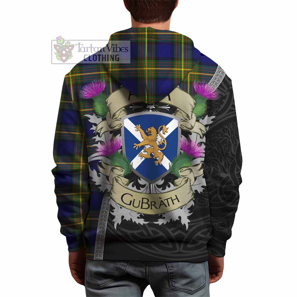 Tartan Vibes Clothing Muir Tartan Family Crest Hoodie Lion Rampant Royal Thistle Shield Celtic Inspired