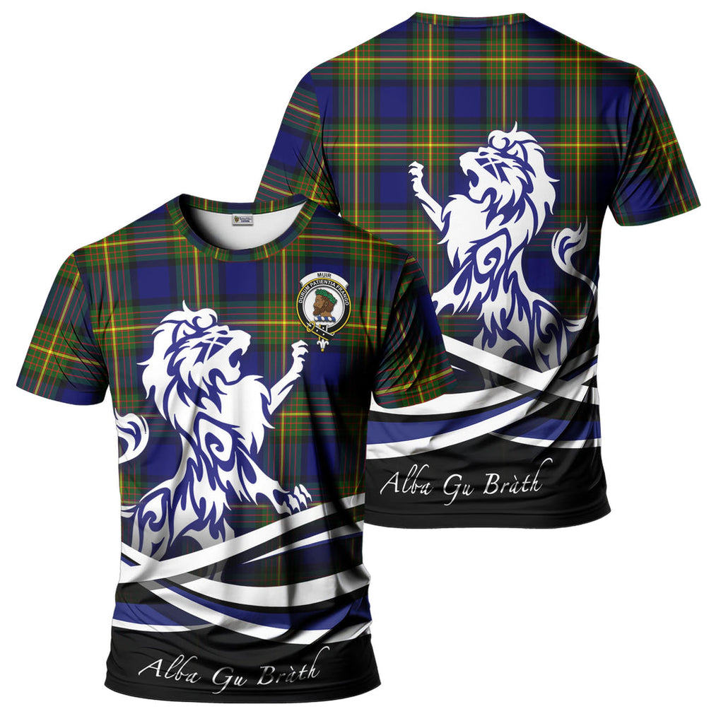 Muir Tartan T-Shirt with Alba Gu Brath Regal Lion Emblem - Tartan Vibes Clothing