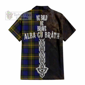 Muir Tartan Family Crest Hawaiian Shirt Alba Gu Brath Be Brave Lion Ancient Style