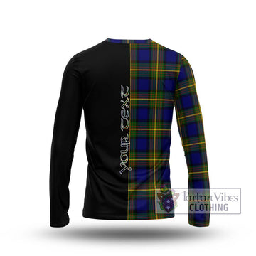Muir Tartan Long Sleeve T-Shirt with Family Crest and Half Of Me Style - Tartanvibesclothing Shop