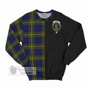 Muir Tartan Sweatshirt with Family Crest and Half Of Me Style - Tartanvibesclothing Shop