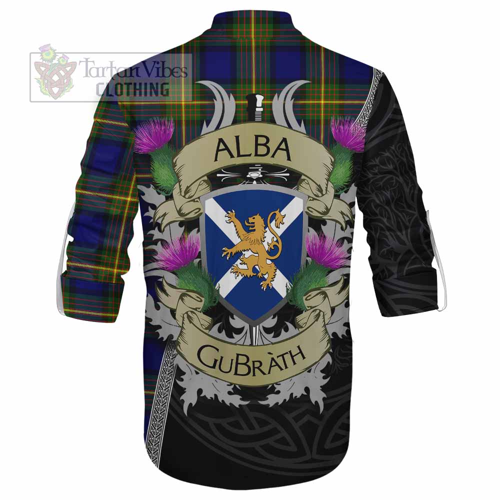 Tartan Vibes Clothing Muir Tartan Family Crest Ghillie Kilt Shirt Lion Rampant Royal Thistle Shield Celtic Inspired
