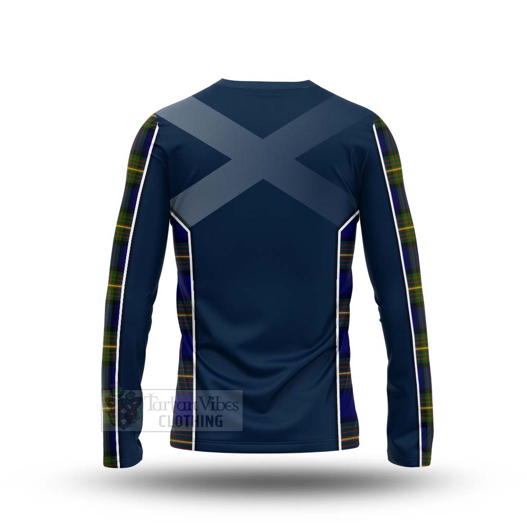 Tartan Vibes Clothing Muir Tartan Long Sleeve T-Shirt with Family Crest and Scottish Thistle Vibes Sport Style