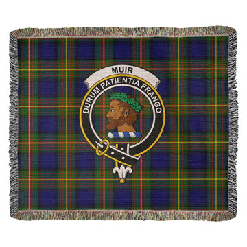 Muir Tartan Woven Blanket with Family Crest
