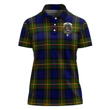 Muir Tartan Polo Shirt with Family Crest For Women