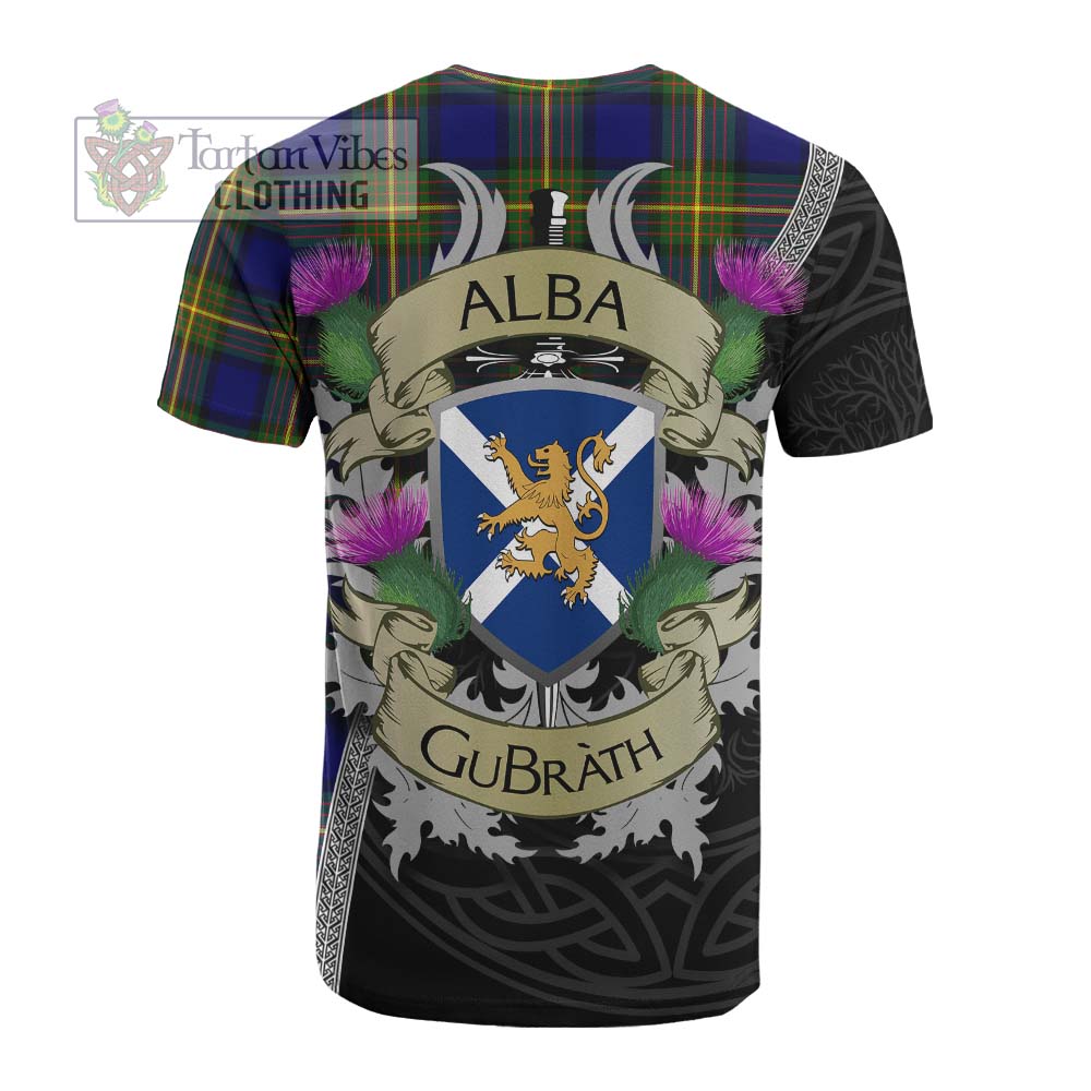 Tartan Vibes Clothing Muir Tartan Family Crest Cotton T-shirt Lion Rampant Royal Thistle Shield Celtic Inspired