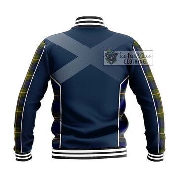 Muir Tartan Baseball Jacket with Family Crest and Lion Rampant Vibes Sport Style - Tartan Vibes Clothing