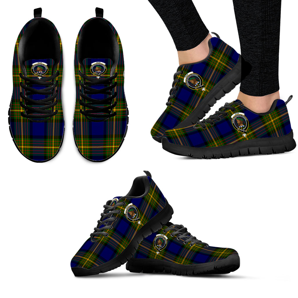 Muir Tartan Sneakers with Family Crest - Tartan Vibes Clothing