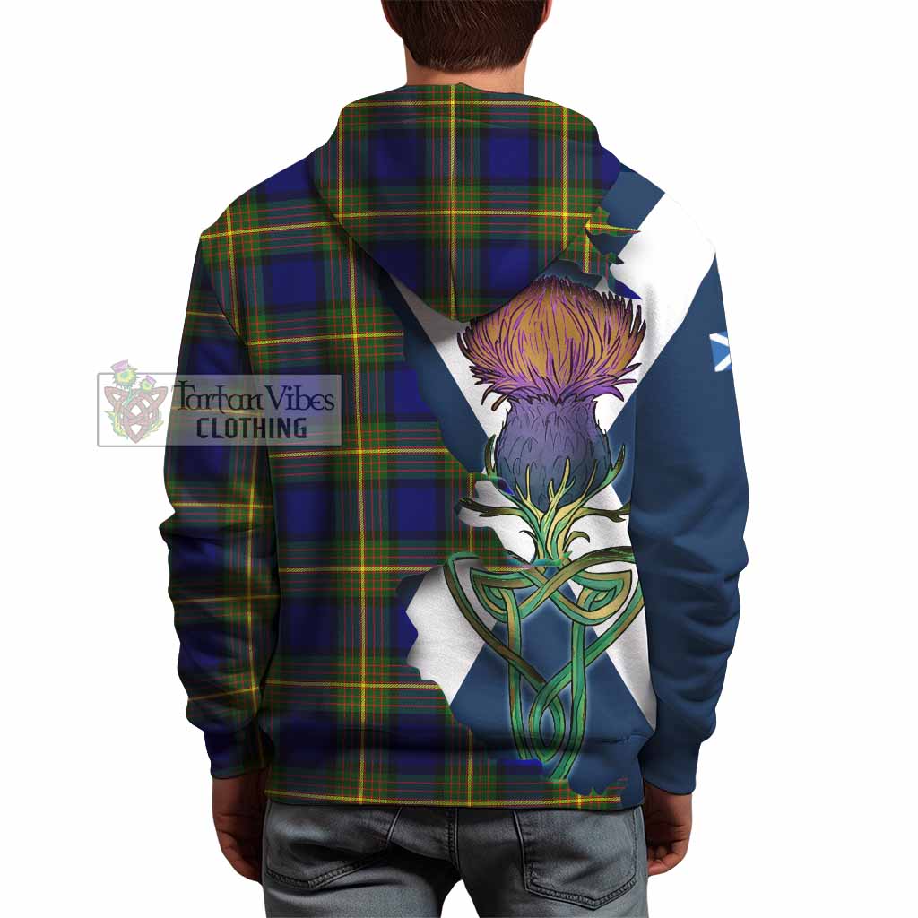 Tartan Vibes Clothing Muir Tartan Family Crest Hoodie Scottish Thistle Celtic Inspired