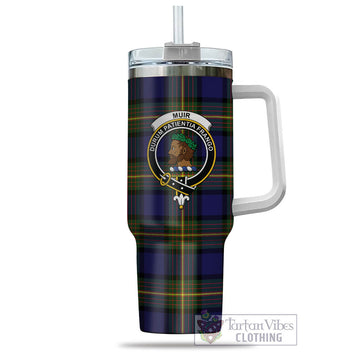 Tartan Vibes Clothing Muir Tartan and Family Crest Tumbler with Handle