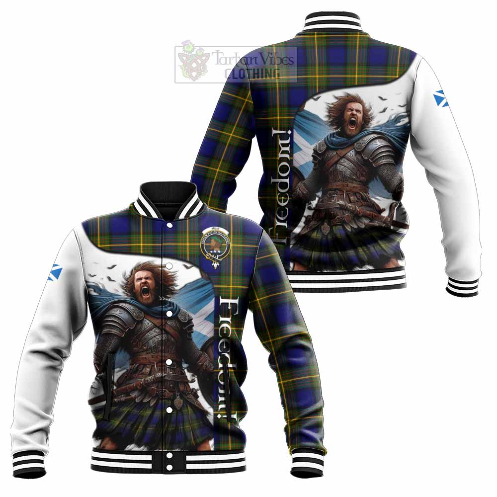 Tartan Vibes Clothing Muir Crest Tartan Baseball Jacket Inspired by the Freedom of Scottish Warrior