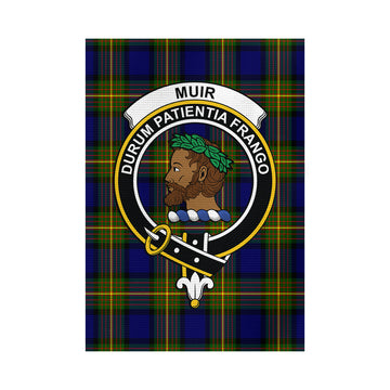 Muir Tartan Garden Flag with Family Crest
