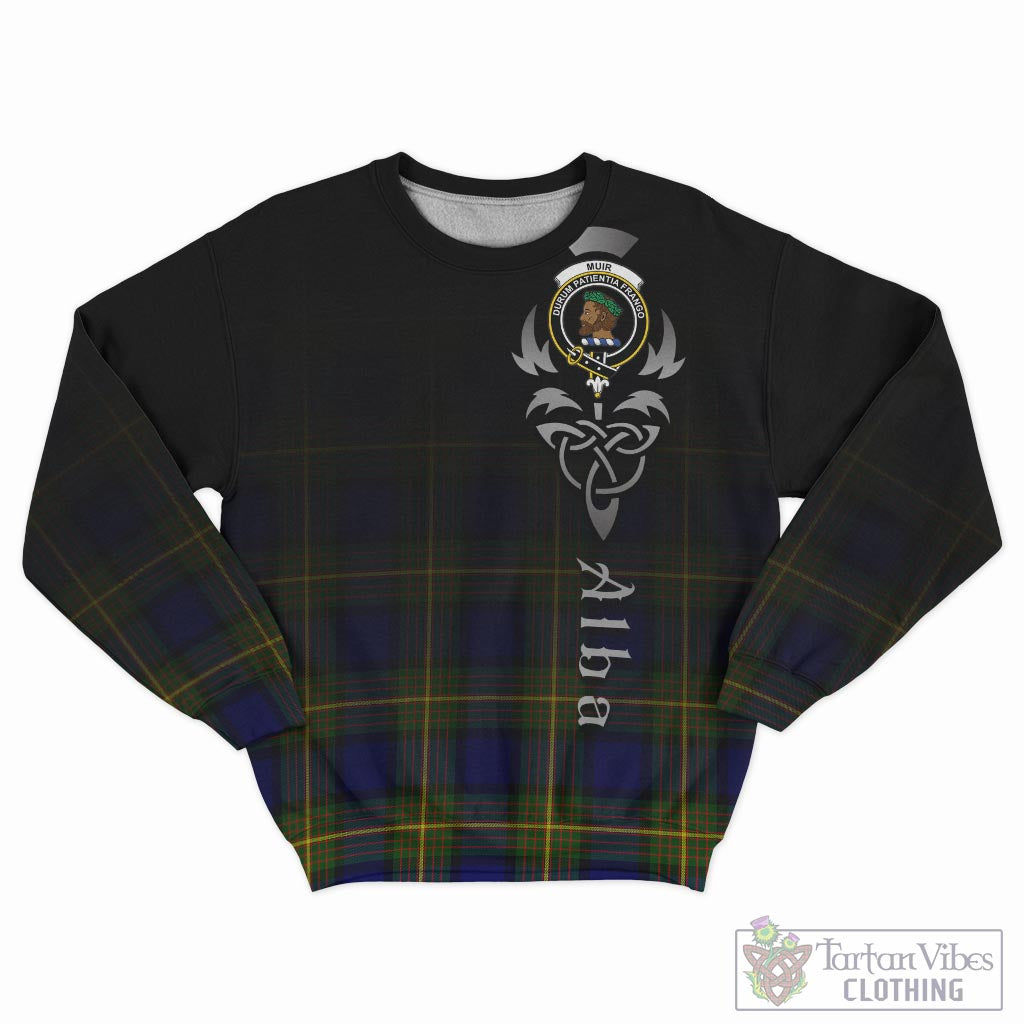 Tartan Vibes Clothing Muir Tartan Sweatshirt Featuring Alba Gu Brath Family Crest Celtic Inspired