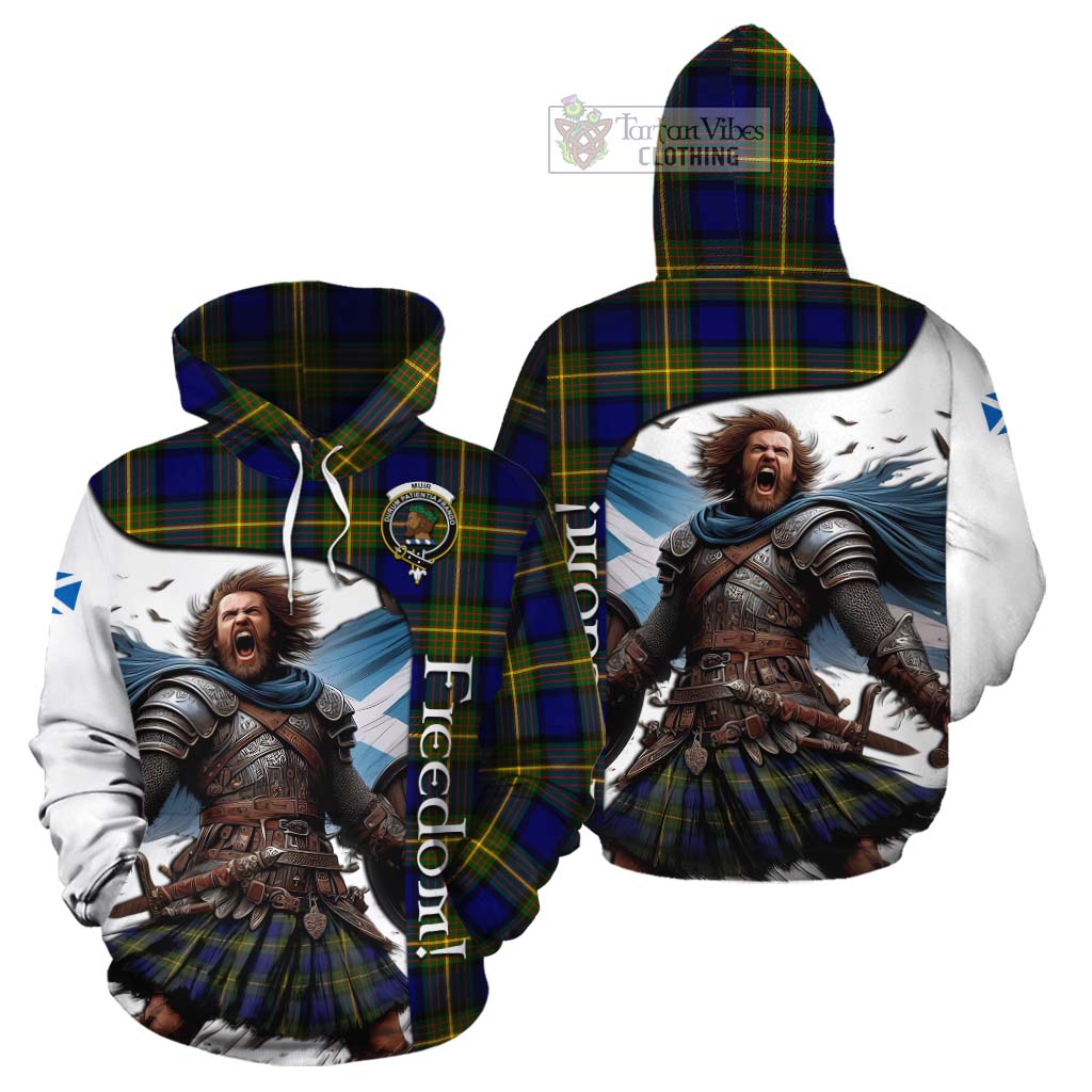 Tartan Vibes Clothing Muir Crest Tartan Cotton Hoodie Inspired by the Freedom of Scottish Warrior