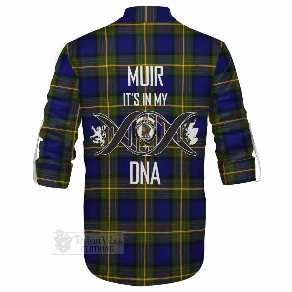 Tartan Vibes Clothing Muir Tartan Ghillie Kilt Shirt with Family Crest DNA In Me Style