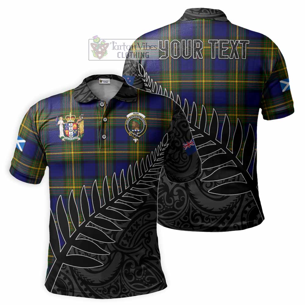 Muir Crest Tartan Polo Shirt with New Zealand Silver Fern Half Style