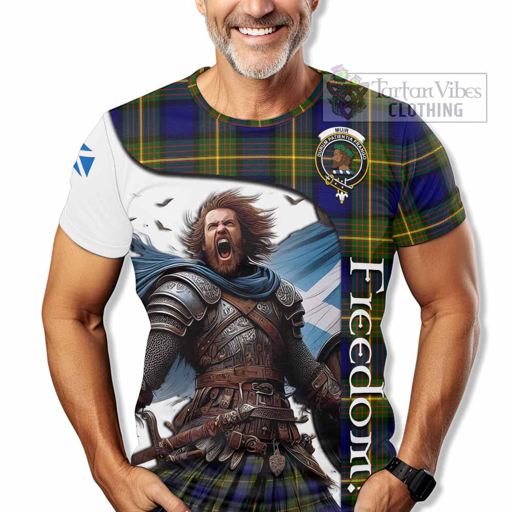 Muir Crest Tartan T-Shirt Inspired by the Freedom of Scottish Warrior