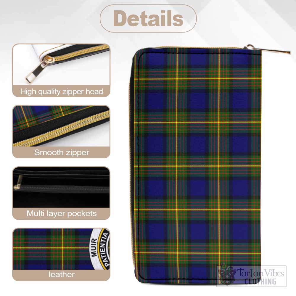 Tartan Vibes Clothing Muir Tartan Women's Leather Wallet with Family Crest