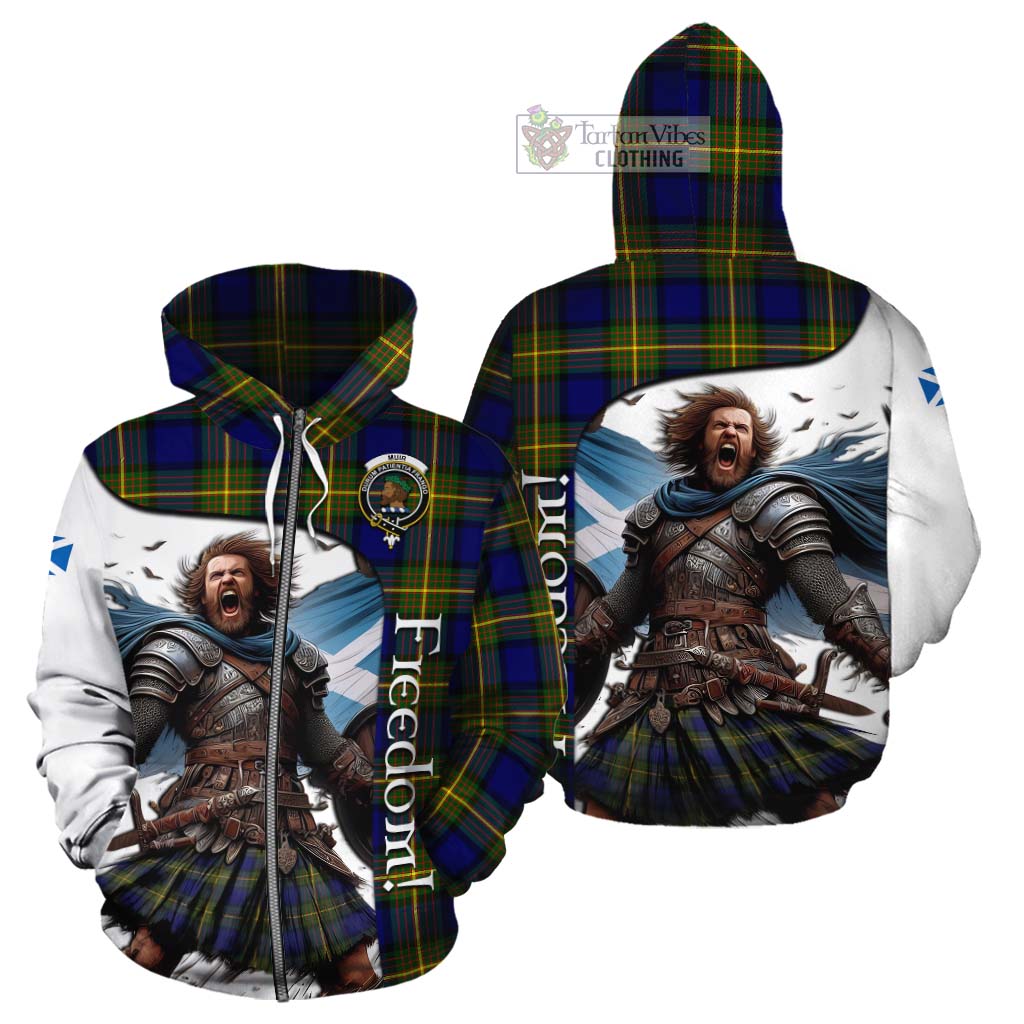 Tartan Vibes Clothing Muir Crest Tartan Cotton Hoodie Inspired by the Freedom of Scottish Warrior