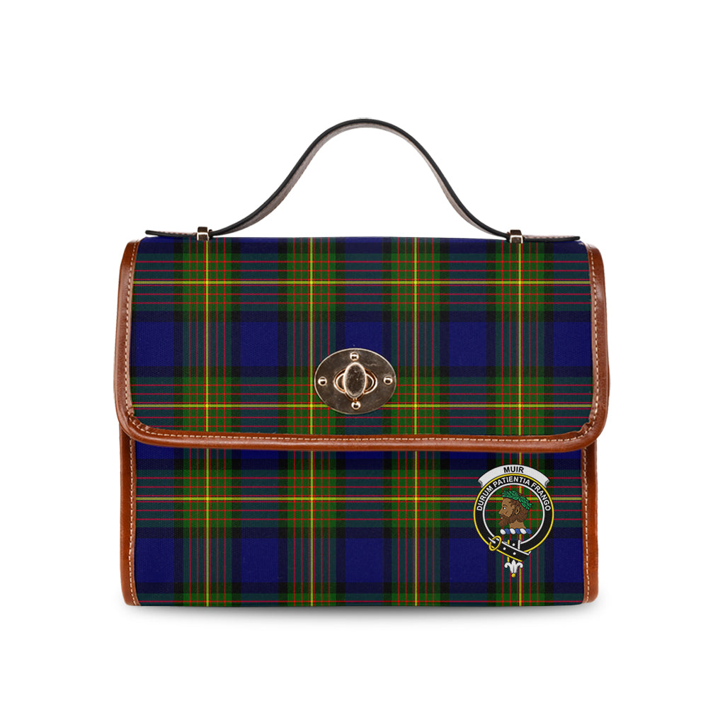 muir-tartan-leather-strap-waterproof-canvas-bag-with-family-crest