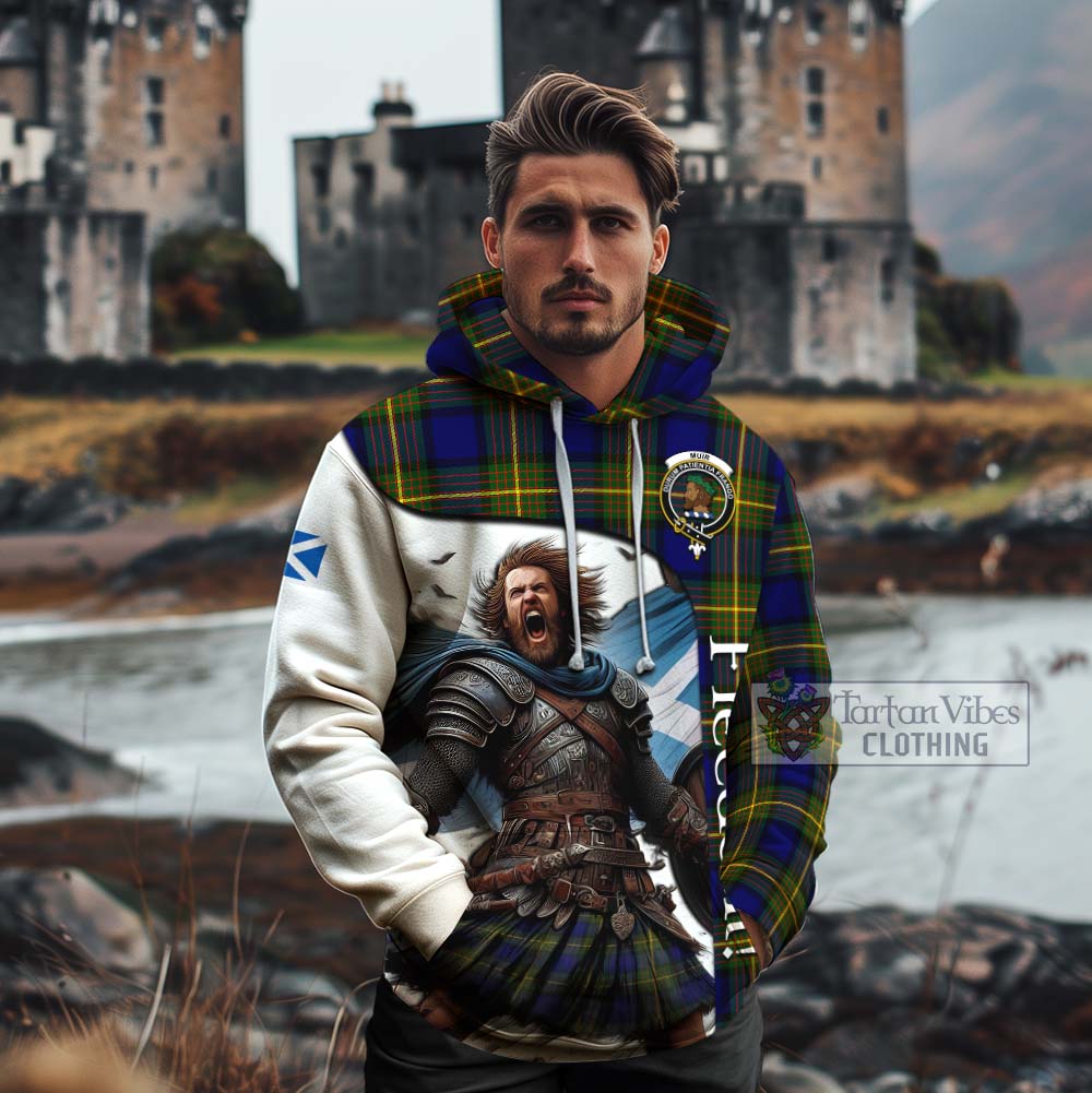 Tartan Vibes Clothing Muir Crest Tartan Cotton Hoodie Inspired by the Freedom of Scottish Warrior