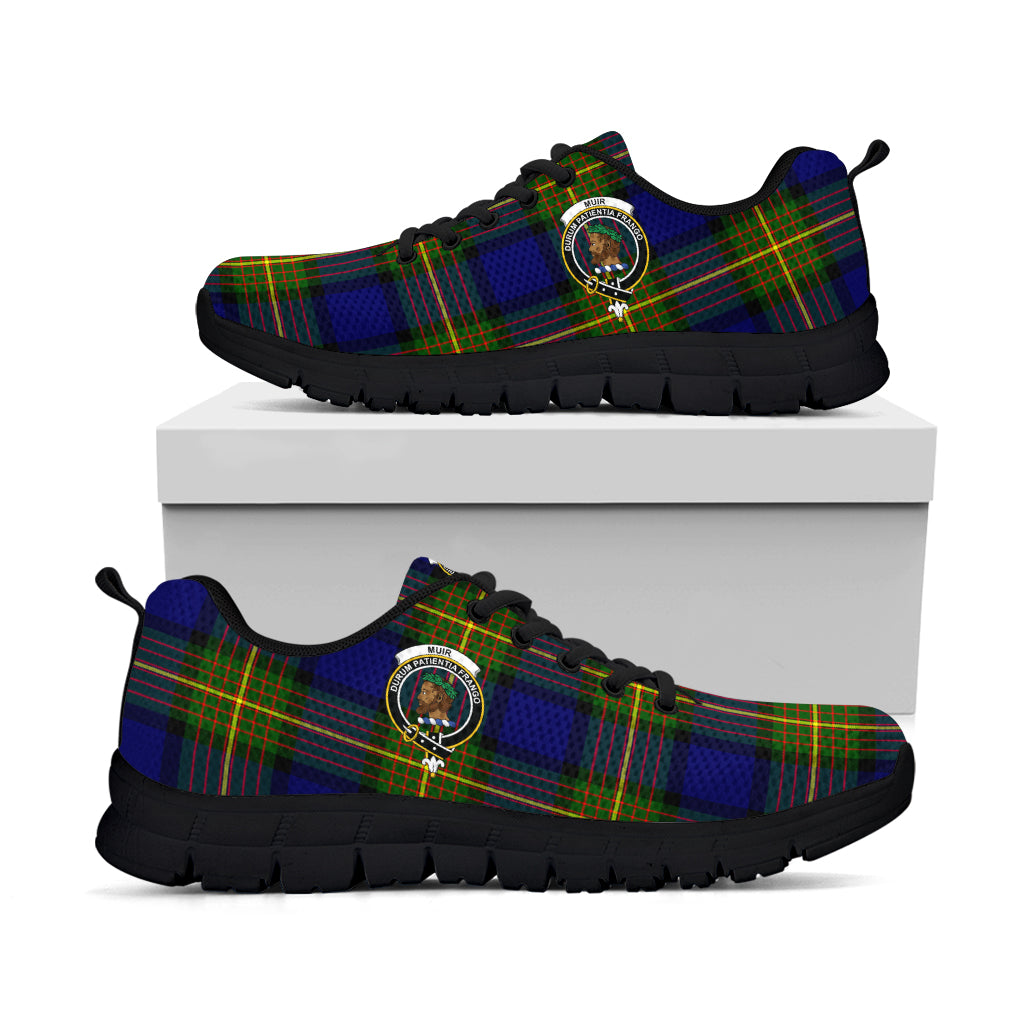 Muir Tartan Sneakers with Family Crest - Tartan Vibes Clothing
