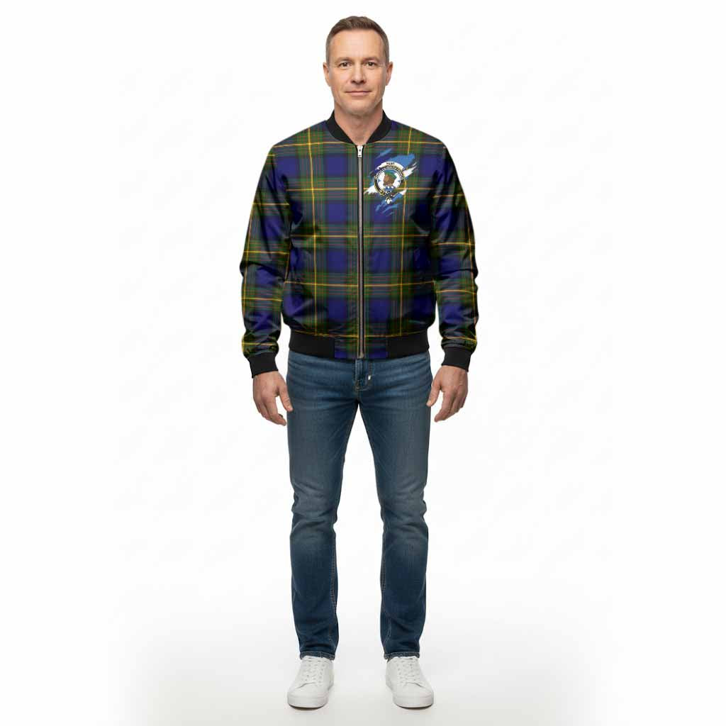 Muir Clan Crest In Me Tartan Bomber Jacket Scotland Flag Style