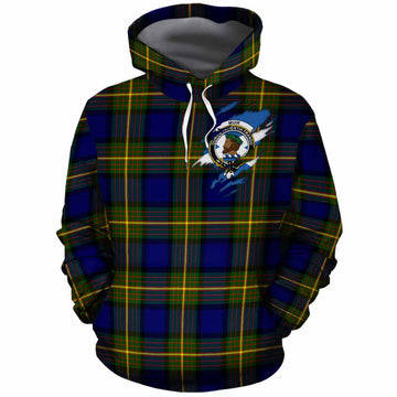 Muir Clan Crest In Me Tartan Cotton Hoodie Scotland Flag Style