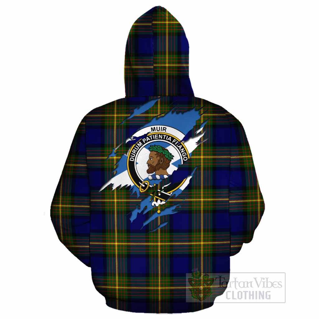 Muir Clan Crest In Me Tartan Cotton Hoodie Scotland Flag Style