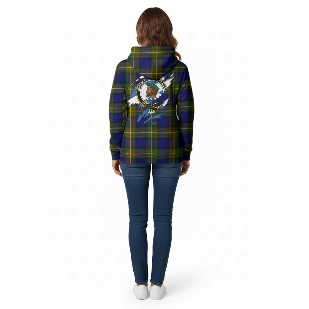 Muir Clan Crest In Me Tartan Cotton Hoodie Scotland Flag Style